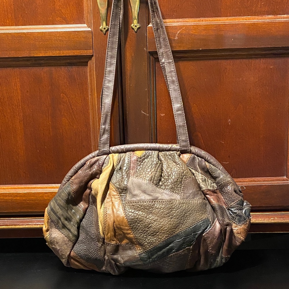 Soft leather vintage hobo bag